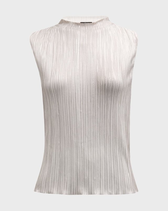 Trea Sleeveless Plisse Blouse